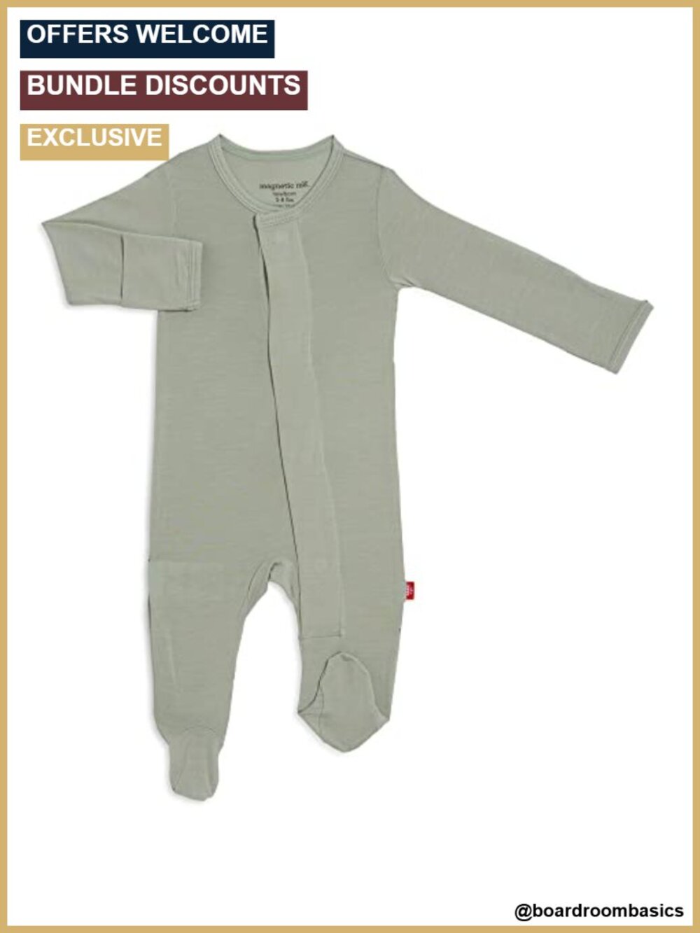 Magnetic Modal Footie Pajamas Quick Magnetic Fastener Baby Sleepwear